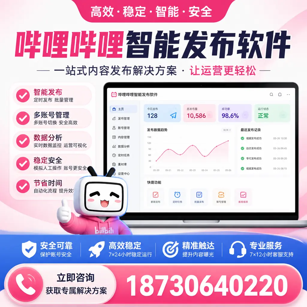 哔哩哔哩智能发布软件选型对比:哪个更适合 萍乡 的你?